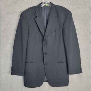 HUGO BOSS Men's Size 42L Black 100% Virgin Wool Super 100 Finest Quality Blazer